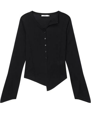 B+ AB Asymmetric Cardigan - Black