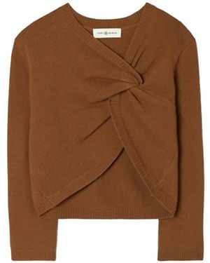 Tory Burch Trui Met Gedraaid Detail - Bruin