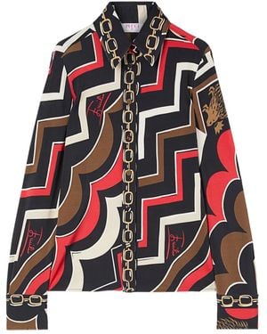 PUCCI Istrice Print Jersey Shirt - Red