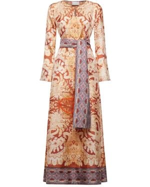 Pierre Louis Mascia Paisley-Print Maxi Dress - Pink