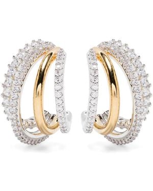 Swarovski Hyperbola フープピアス - ホワイト