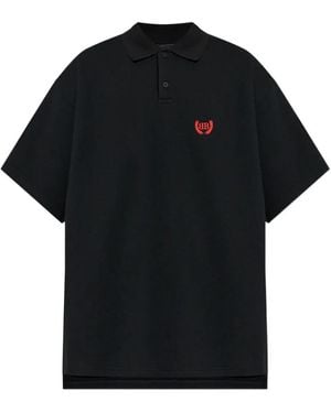 横*昏様 激レアBALENCIAGA ポロシャツ ブラック Lサイズ BALENCIAGA（バレンシアガ） 25SS Laurel Destroyed Polo Shirt 828529
