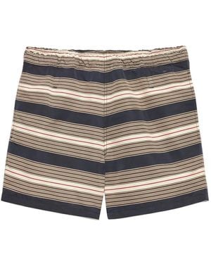 Prada Striped Swim Trunks - Grey