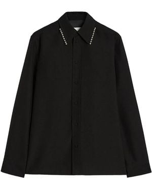Jil Sander Beaded-Collar Shirt - Black