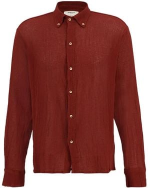 SPIRITUM TULUM Chemise En Coton À Manches Longues - Rouge