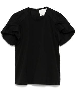 3.1 Phillip Lim Petal Sleeves Blouse - Black