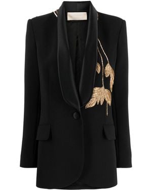 Elie Saab Embellished Cady Tuxedo Jacket - Black