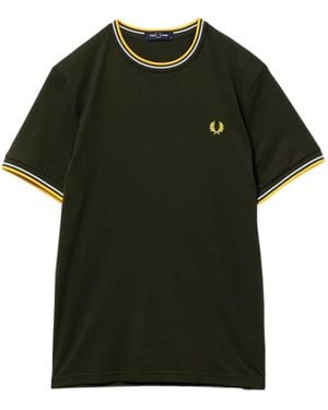 Fred Perry Logo-Embroidered T-Shirt - Green