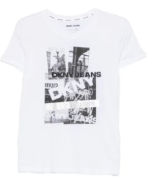DKNY T-Shirt mit grafischem Print - Weiß
