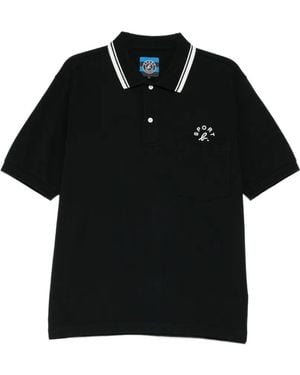 SPORT b. by agnès b. Logo-Embroidered Polo Shirt - Black