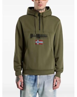 Napapijri Burgee Half-Zip Hoodie - Green