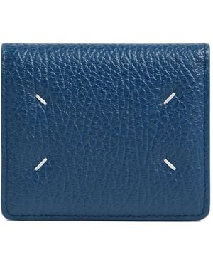 Maison Margiela Tarjetero Con Detalle De Cuatro Costuras - Azul