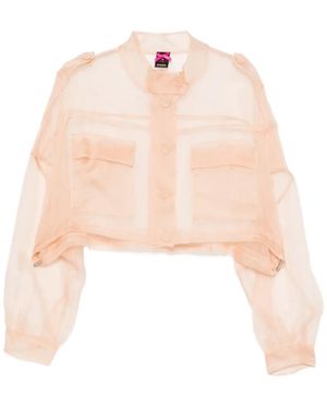 Pinko Logan Caban Pocket Buttoned Jacket - Pink