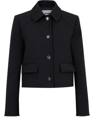 MSGM Button-Fastening Jacket - Black