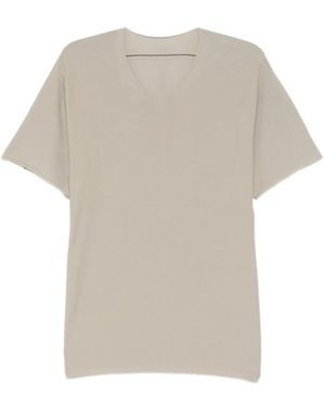 Label Under Construction Short-Sleeved Cotton Sweater - White