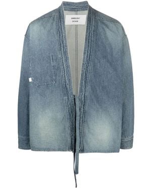 Ambush Tie-Fastening Denim Jacket - Blue