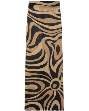 PUCCI Marmo-Print Maxi Skirt - Natural