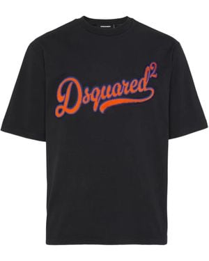 DSquared² T-Shirt Mit Sponge-Patch - Schwarz