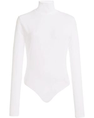 Another Tomorrow Roll-Neck Long-Sleeve Bodysuit - White