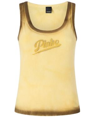 Pinko Débardeur À Broderies - Yellow