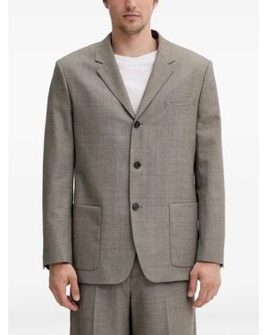 Filippa K Side-Pocket Buttoned Blazer - Gray