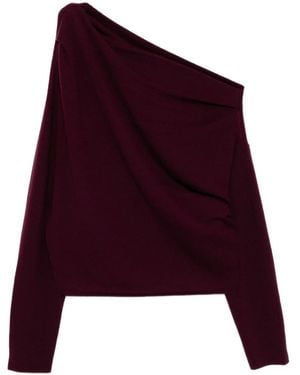The Sei Asymmetric Draped Jumper - Purple