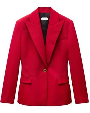 Versace Blazer À Revers Pointus Et Boutons Médusa - Red