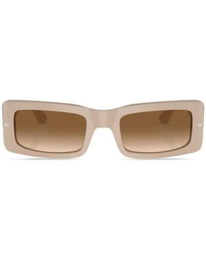Persol Francis Rectangle-Frame Sunglasses - Natural