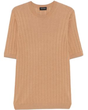 Tagliatore リブニット Tシャツ - ナチュラル