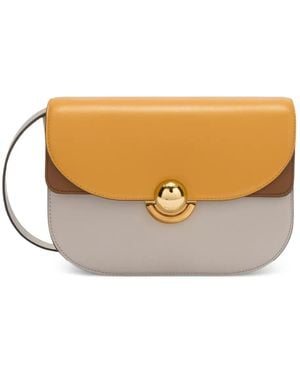 Furla Small Sfera Two-Tone Half-Moon Bag - Gray