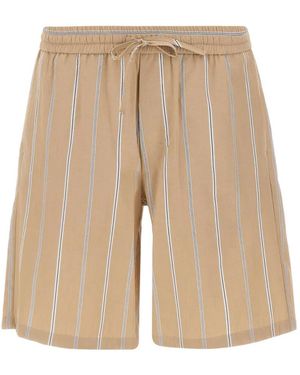 Paolo Pecora Striped Deck Shorts - Natural