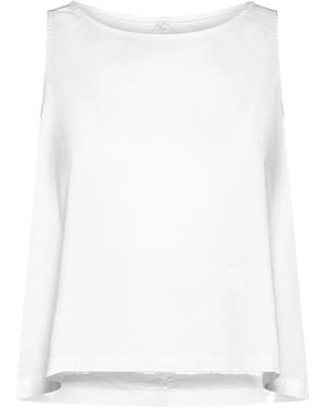 Deha Poplin Sleeveless Top - White