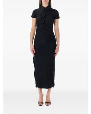 OTTOLINGER Twisted Polo Midi Dress - Black