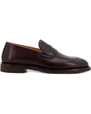 Brunello Cucinelli レザー ペニーローファー - ブラウン