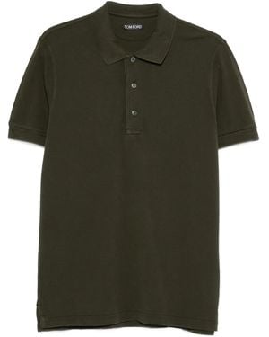 Tom Ford Polo De Piqué - Verde