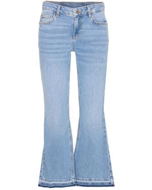 Liu Jo Vaqueros Bootcut Con Placa Del Logo - Azul
