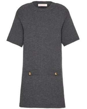Valentino Garavani Wool Mini Dress - Grey