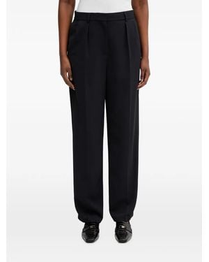 Lacoste Pleated Logo-Patch Trousers - Black