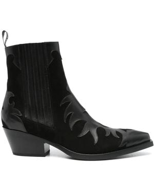 Sartore Botines de piel con tacón de 50 mm - Negro