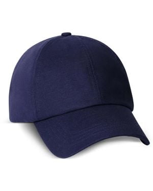 Hackett Linen Baseball Cap - Blue