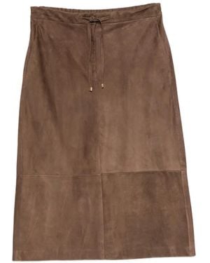 Max Mara Rock Mit Kordelzug - Braun
