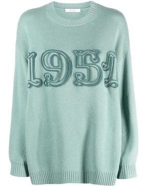 Max Mara Logo Wool Jumper - Green