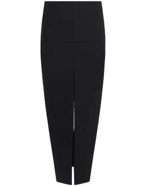 Rick Owens Front-Slit Midi Skirt - Black