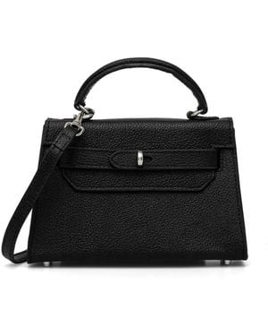 Silvian Heach X New Martina Sanitá Pebbled-Texture Tote Bag - Black