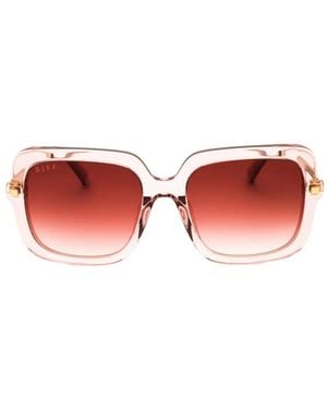 DIFF Sandra Oversized Square-Frame Sunglasses - Red