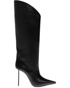 Le Silla Futura Leather Ankle Boots - Black