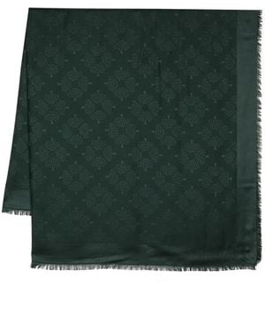 Mulberry Tree Square Monogram-Pattern Scarf - Green