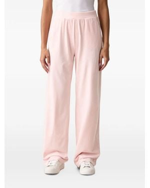 Guess Loren Logo-Embossed Track Pants - Pink
