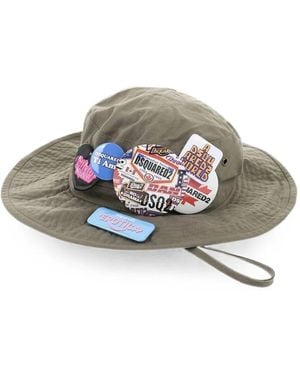 DSquared² Pin-Embellished Hat - Green