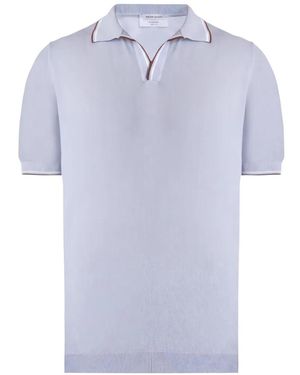 Gran Sasso Poloshirt Mit Offenem Kragen - Blau